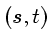 $ (s,t)$